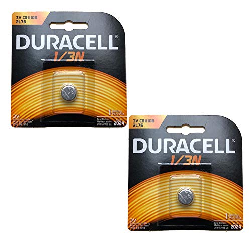 Duracell 2x Duracell Photo DL CR1/3N 2L76 3V Lithium Battery Replaces Duracell DL-1/3N, 3N, Ray-O-Vac 867, 2L76, Energizer 2L76BP,