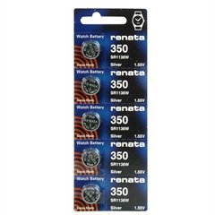 Renata #350 Silver Oxide Battery Priced Individually Sold In 5-Packs