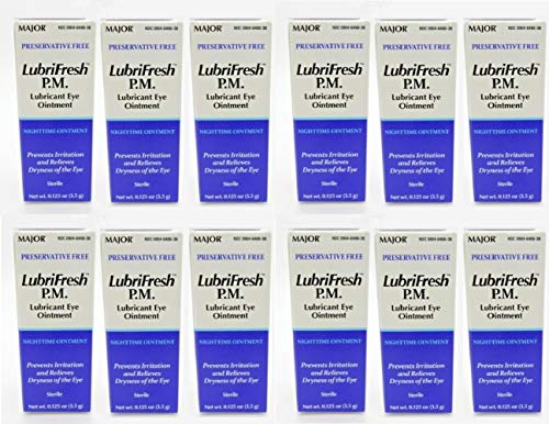 Major Lubrifresh P.M. Sterile Artificial Tears Ointment, 12 Count by Major