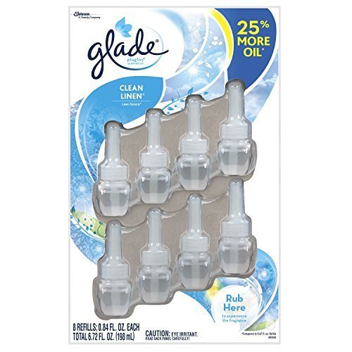 Glade Limited Edition PlugIns Scented Oils Refills 25% More 8 Ct - Clean Linen by Glade