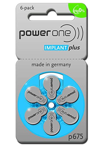 Hearing Aid Supply Shop PowerOne Cochlear Implant 675 Batteries. 5, 60-Packs, Total 300 Batteries