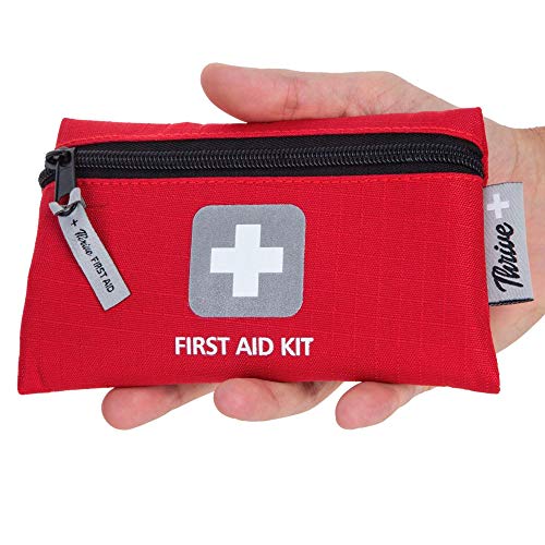 Thrive Small First Aid Kit â€“ 66 Pieces â€“ Small and Light Bag - Packed with Medical Supplies for Emergency, Survival, Hiking,