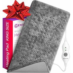 GENIANI XL Heating Pad - Electric Heating Pad for Moist and Dry Heat Therapy - Fast Neck/Shoulder/Back Pain Relief at Home -