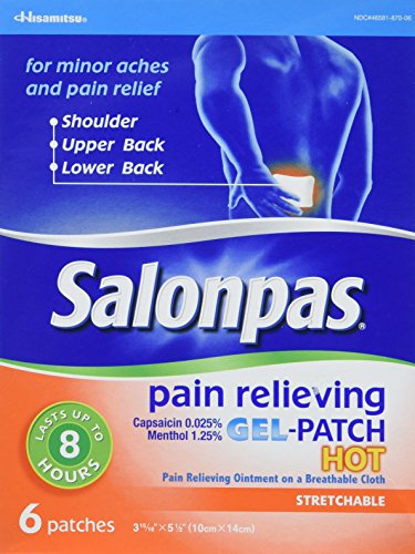 Salonpas Pain Relieving Hot Gel-Patch, Pack of 3 (18 patches total)