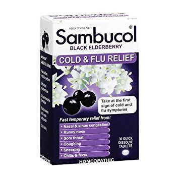 Sambucol o Sambucol Black Elderberry Cold & Flu Relief Tablets 30 ct - Pack of 3