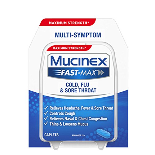 Mucinex Fast-Max Cold, Flu, & Sore Throat Caplets, 20ct