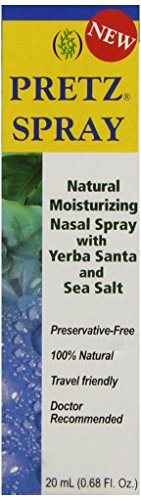 Pretz Spray Natural Moisturizing Nasal Spray with Yerba Santa and Sea Salt, 0.68 Fluid Ounce
