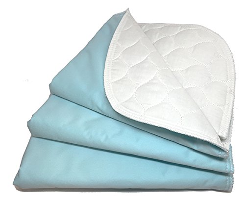 RMS Int'l/Grafix Ultra Soft 4-Layer Washable and Reusable Incontinence Bed Pad - Waterproof Bed Pads, 18"X24" (3 Pack)