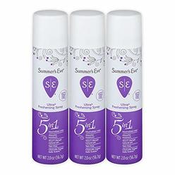 Summer's Eve Freshening Spray | Ultra | 2 oz Size | Pack of 3 | pH Balanced, Dermatologist & Gynecologist Tested
