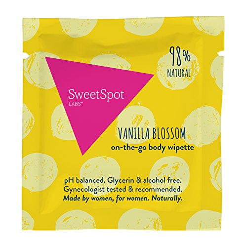 SweetSpot Labs Natural, pH Balanced Single Personal Wipettes Vanilla Blossom, 500 Count | Dermatologist & Gynecologist Tested