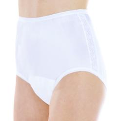 Wear Ever 3-Pack Women's White Nylon and Lace Regular Absorbency Incontinence Panties 1X (Fits Hip 43-44")