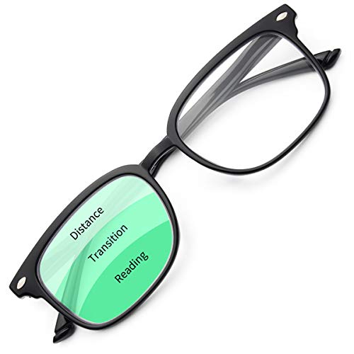 Gaoye Progressive Multifocal Reading Glasses Blue Light Blocking for Women Men,No Line Multifocus Readers with Spring Hinge