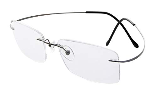 Eyekepper Titanium Rimless Eyeglasses Women Men Gunmetal