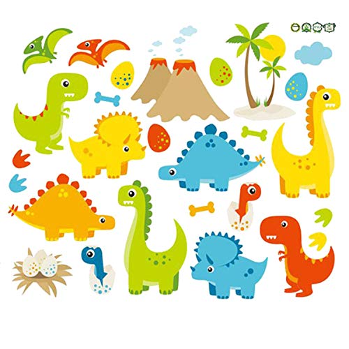 HERRA Dinosaur Animal Kids Wall Decal Wall Sticker, Home Decor Peel and Stick Removable Wall Stickers Wall Mural for Kids