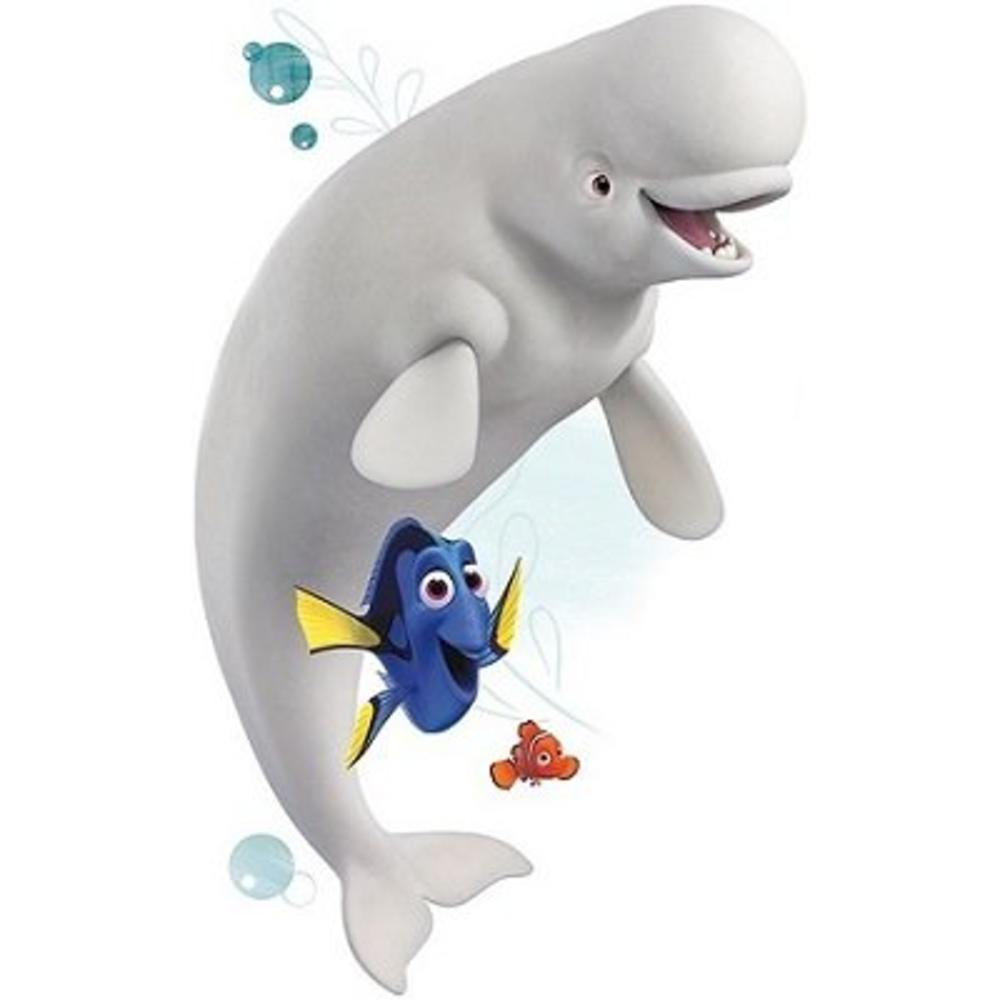 WiggleWalls 8 Inch Bailey Beluga Whale Finding Dory Nemo 2 Movie Removable  Peel Self Stick Adhesive