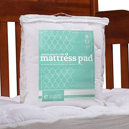 ExceptionalSheets Toddler/Crib Mattress Pad - Water Resistant Fitted Mattress Topper Perfect for Small Children/Infants -