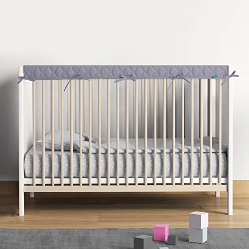 Breathable Muslin Rail Covers 4-in-1 For Teething - Soft Muslin Crib Guard & Corner Protectors (4-Piece Set) Crib Rail Covers - Foto 5