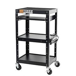 Pearington AV and Presentation Cart Stand for Video Projector, TV, Laptop Computers, Printers-Metal Construction Rolling