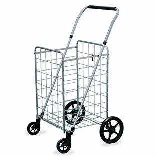 Wellmax Grocery Shopping Cart with Swivel Wheels, Foldable ...