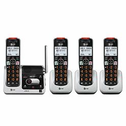 AT&T BL102-4 DECT 6.0 4-Handset Cordless Phone for Home with Answering Machine, Call Blocking, Caller ID Announcer, Audio