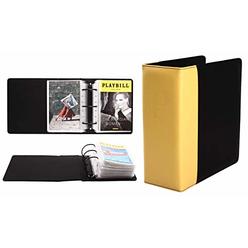 2Fold Supply Broadway Play Program and Theater Playbill Binder with 30 Custom Sheet Protectors - PU Leather - Fits Playbills from Mid