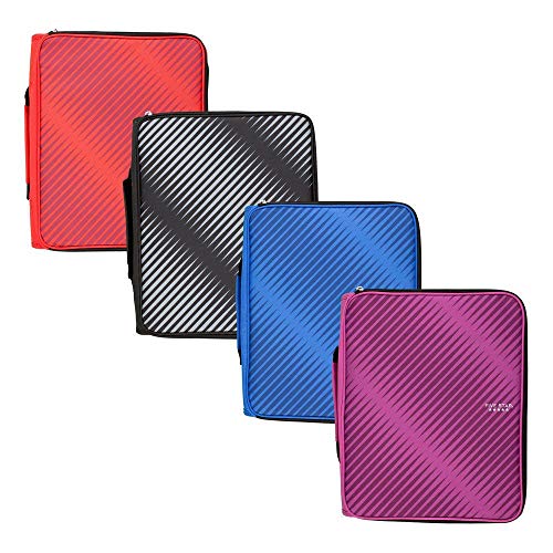 Five Star 2 Inch Zipper Binder, 3 Ring Binder, 6-Pocket Expanding File, Durable, Color Selected for You (29592)