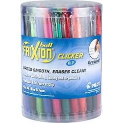 Pilot Automotive PILOT FriXion Clicker Erasable, Refillable & Retractable Gel Ink Pens, Fine Point, Assorted Color Inks, 36 Count Tub (14360)