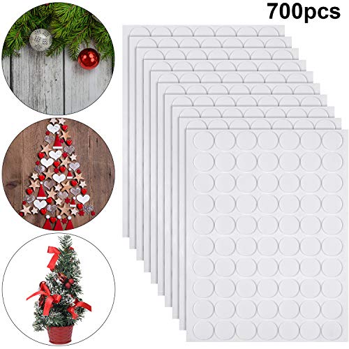 Outus VYH29T9 700 Pieces Clear Sticky Putty Removable Round Putty Reusable  Double-Sided Nano Gel Mat for Christmas Wall Metal Glass Wood