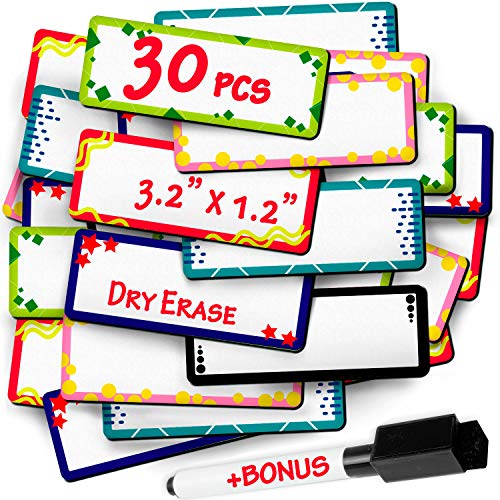 X-bet MAGNET Dry Erase Magnetic Labels and Stickers - Blank Write on  Magnets - Peel and Stick Magnetic Sheets use as Whiteboard Magnets