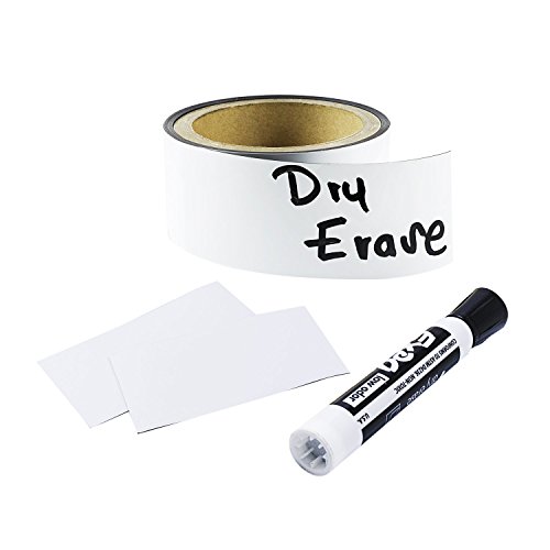MaWh0210 Houseables Dry Erase Labels, Magnetic Roll, Magnet Strip