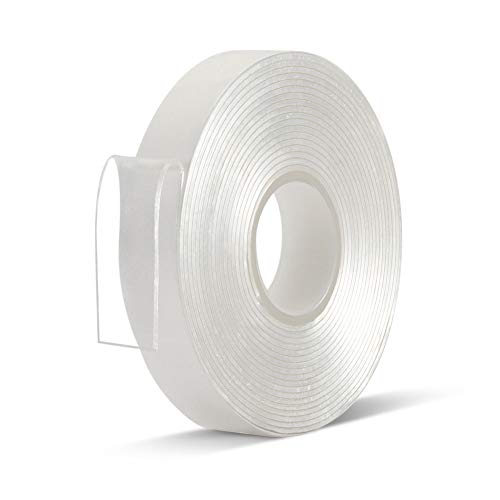 Maxwel Manufacturing Double Sided Tape Heavy Duty - 1/2 in 10 Ft Acrylic  Sticky Mounting Tape Clear Removable Strong Two Sided Adhesive for
