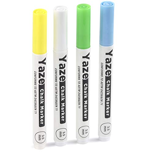 Yaze Magnet 9FNFVVL Dry Erase Liquid Chalk Markers for Blackboards - Bold  Color Chalk Board Marker for Chalkboards - Fine Tip - Easy To Clean