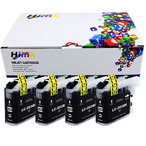 HIINK Compatible Ink Cartridge Replacement for Brother LC201 LC203XL LC203 Black Ink Cartridges Used in MFC-J460DW MFC-J480DW