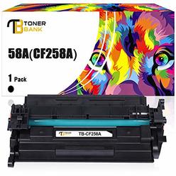 Toner Bank Compatible Toner Cartridge Replacement for HP 58A 8 Printer Ink (Black,1-Pack) CF258A CF258X 58X HP Laserjet Pro