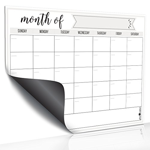 povmagdec100-3001612 Magnetic Dry Erase Refrigerator Calendar by  planOvation | Large Calendar Whiteboard Monthly Planner Magnet