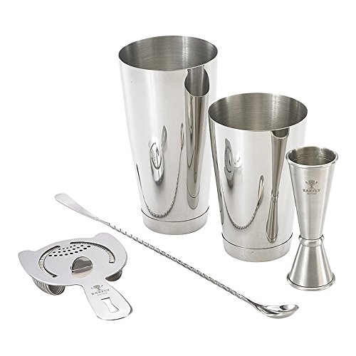 Barfly Cocktail Set, 4-Piece Basics, Stainless