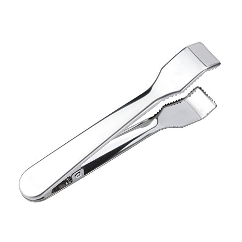 TRUSBER Ice Tongs for Ice Bucket, Stainless Steel Food Serving Tongs, with Claw Grip Teeth 6.7 Inches Perfect for Block Ice