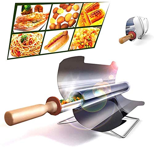 KECOP Solar Oven Sun Cooker,Portable BBQ Grill Solar Cooker Stainless Steel Stove Oven Smoke Free Food Grade,Foldable,