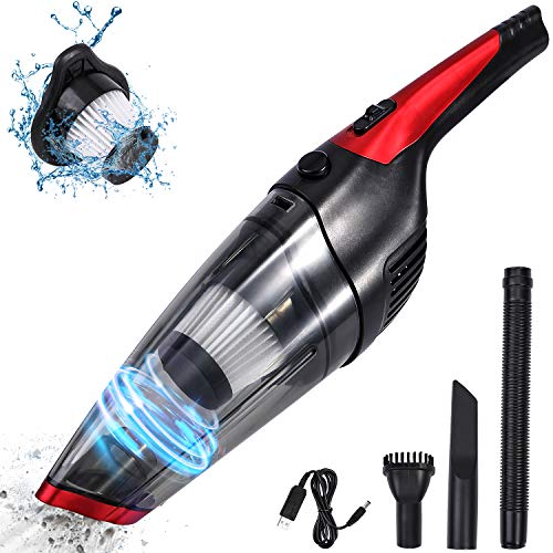 Fityou Handheld Vacuum Cleaner Cordless, Rechargeable(USB Charge), Powerful Suction Cleaner, Portable Hand Vacuum for Pet