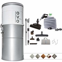 OVO Heavy Duty Powerful Central Vacuum System, Hybrid Filtration (With or Without disposable bags) 35L or 9.25Gal, 700 Air