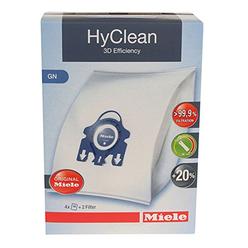 Miele 9917730 Cleaners-99 HyClean 3D GN Type Microfiber Dust Bags Canister Vacuum Cleaners-9917730, White & Blue
