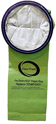 Casa Fresh 10 PK Replacement for ProTeam 100431. Compatible with 6 QT Models