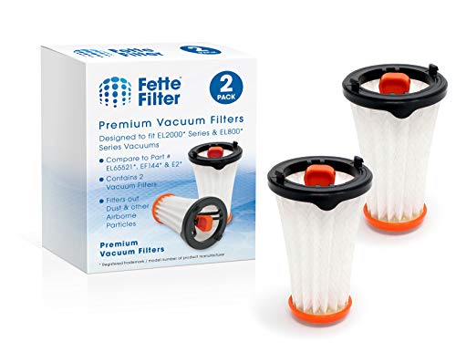 Fette Filter - Vacuum Filter Compatible with E2 Style. Compare to Part # EF144 and EL65521. (Pack of 2)