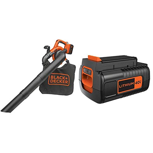 BLACK+DECKER 40V MAX Blower/Vacuum with Extra Battery, 2.0-Ah (LSWV36 & LBX2040)