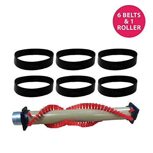 Crucial Vacuum Think Crucial Replacement for Oreck XL Roller Brush & 6 Belts, Compatible with Part # 030-0604, XL010-0604, 016-1152 & 7520201