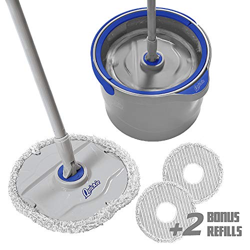 Quickie 2052223 Refill Water Spin Mop & Wringing Bucket Floor Cleaning