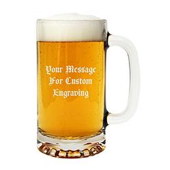 GermanSteins Personalized Libbey 5092 Beer Mug Tankard Engraved with Your custom Text 16oz glass Beer Mug custom Engraved with Your Text