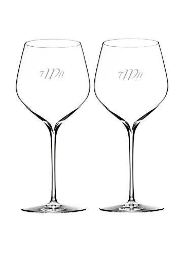 Waterford Elegance Cabarnet Sauvignon Set of 2 Personalized Wine Glasses, Engraved Wine Glass, Custom Wine Glasses