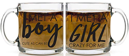 Funnwear I Met a Boy Cute as Can Be I Met a Girl Crazy For Me - Wedding Gift For Bride and Groom - His and Hers Anniversary Present