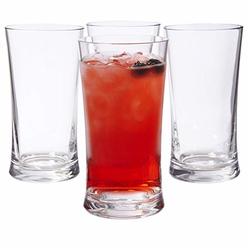 US Acrylic Emme 17 ounce Unbreakable Tritan Water Tumblers in clear Set of 4 Drinking cups Reusable, BPA-free, Made in the USA,